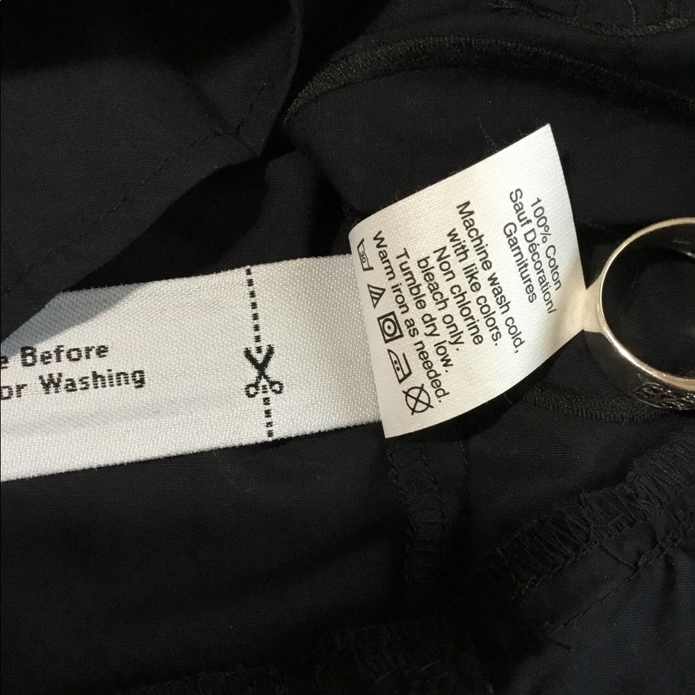 Madewell Floral embroidered black top Sz.XXS - Picture 7 of 8